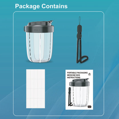 Dose on Time: 7-Compartment Pill Dispenser Bottle